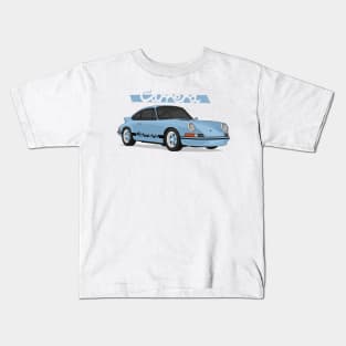 supercar 911 carrera rs turbo 1972 light blue Kids T-Shirt